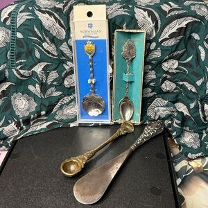 Vintage Silver Souvenir Spoons Set